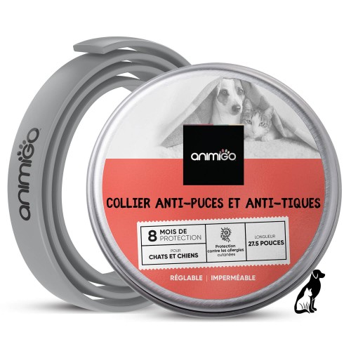Comparer les prix de Collier Anti-puces et Anti-tiques - Pour chat et chiens - Matériaux hypoallergéniques - Répulsifs naturels - 8 mois de protection - Longueur 70 cm