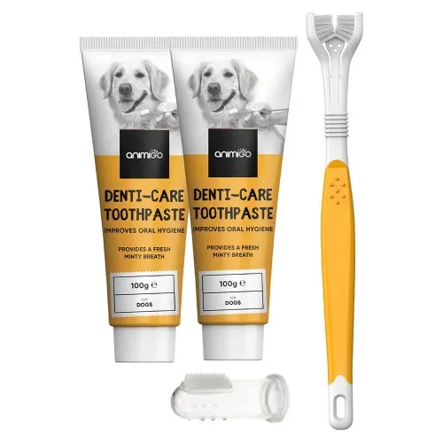 Comparer les prix de Dentifrice et brosse a dent pour chien - Kit pour hygiène dentaire pour réduire mauvaise haleine