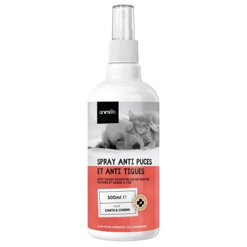 Meilleurs prix pour Spray anti-puces anti-tiques de 500ml - Nettoyant antiparasitaire pour Chats & Chiens